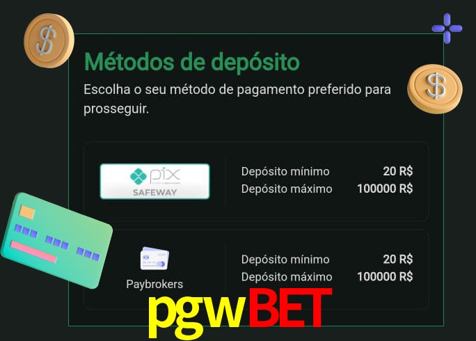 O cassino pgwbet oferece uma grande variedade de métodos de pagamento